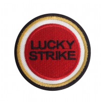 0128 Patch emblema bordado 7x7 LUCKY STRIKE