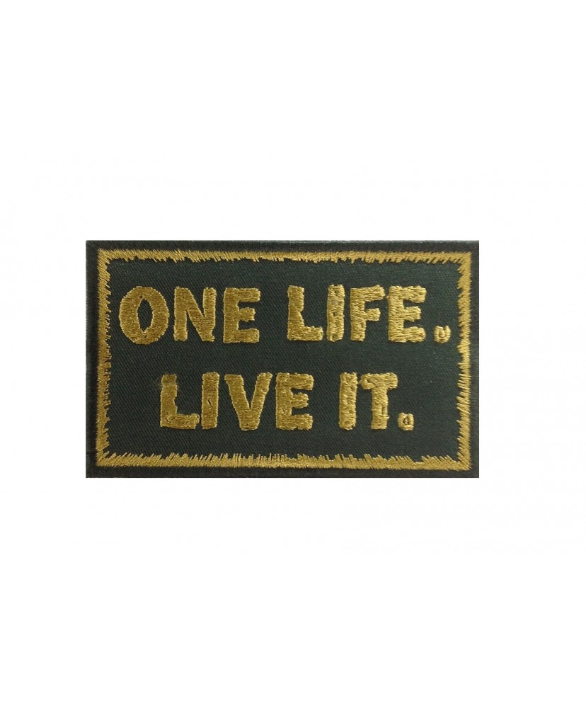 1301 Embroidered patch 10x6 LAND ROVER ONE LIFE LIVE IT