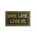 1301 Embroidered patch 10x6 LAND ROVER ONE LIFE LIVE IT