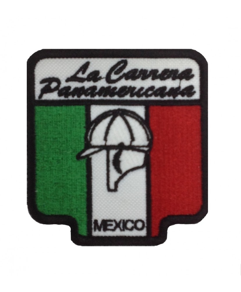 1538 Embroidered patch sew on 8x8 LA CARRERA PANAMERICANA MEXICO