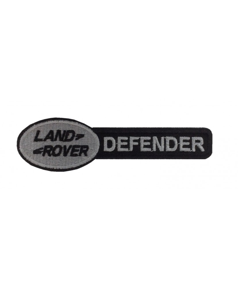 1563 Embroidered patch sew on11X3 LAND ROVER DEFENDER black