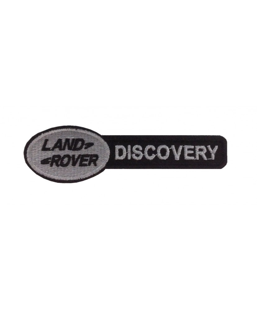 0946 Parche emblema bordado 11X3 LAND ROVER DISCOVERY negro