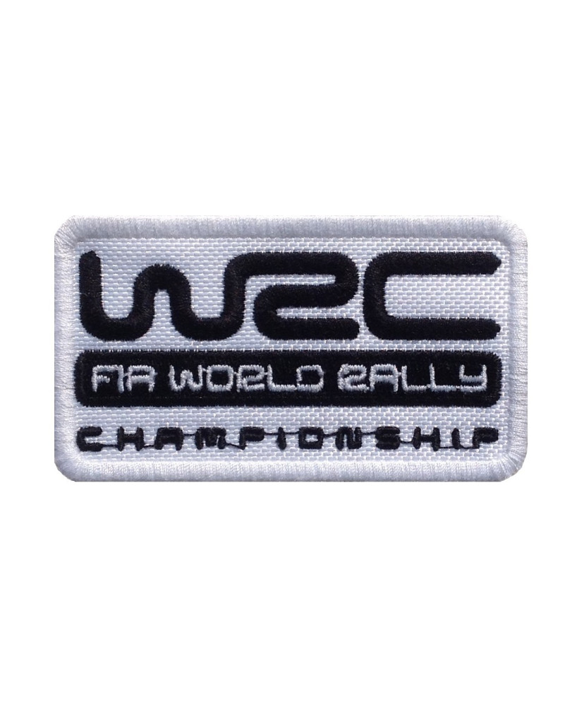 1574 Patch emblema bordado 8X5 WRC FIA WORLD RALLY CHAMPIONSHIP 