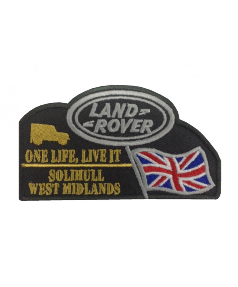 1586 Patch écusson brodé 13x7 LAND ROVER ONE LIFE, LIVE IT - SOLIHULL WEST MIDLANDS