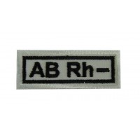 Patch bordado 6x2.3 tipo sanguineo AB Rh -