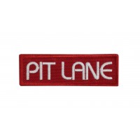 1678 Embroidered sew on patch 9X3 PIT LANE 