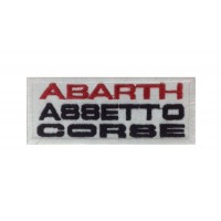 1700 Patch emblema bordado 10x4 ABARTH ASSETTO CORSE 