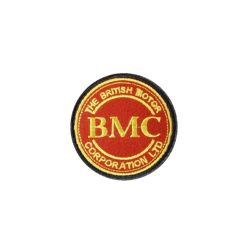 Cloth Patch  Iron or Sew on British Motor Co BMC Rosette  Embroidered Badge 