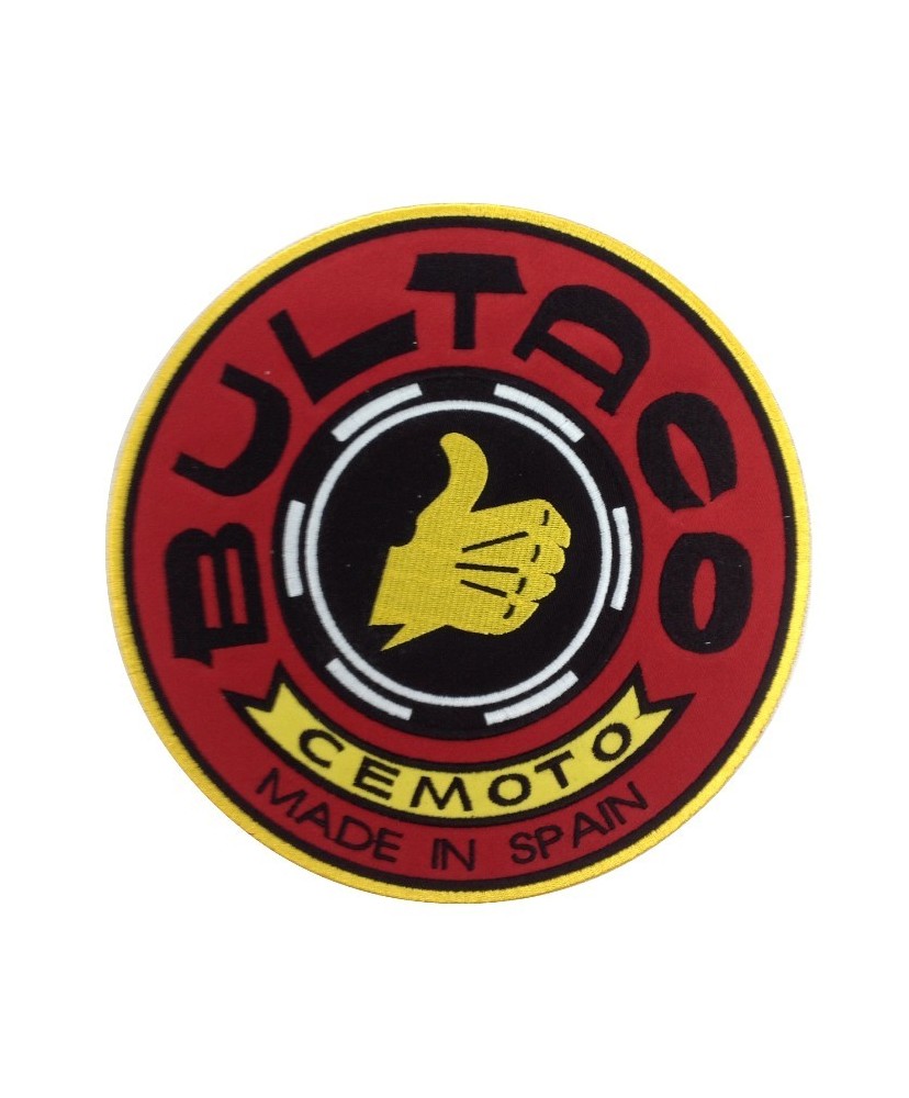 1712 Embroidered sew on patch 22x22 BULTACO CEMOTO MADE IN SPAIN