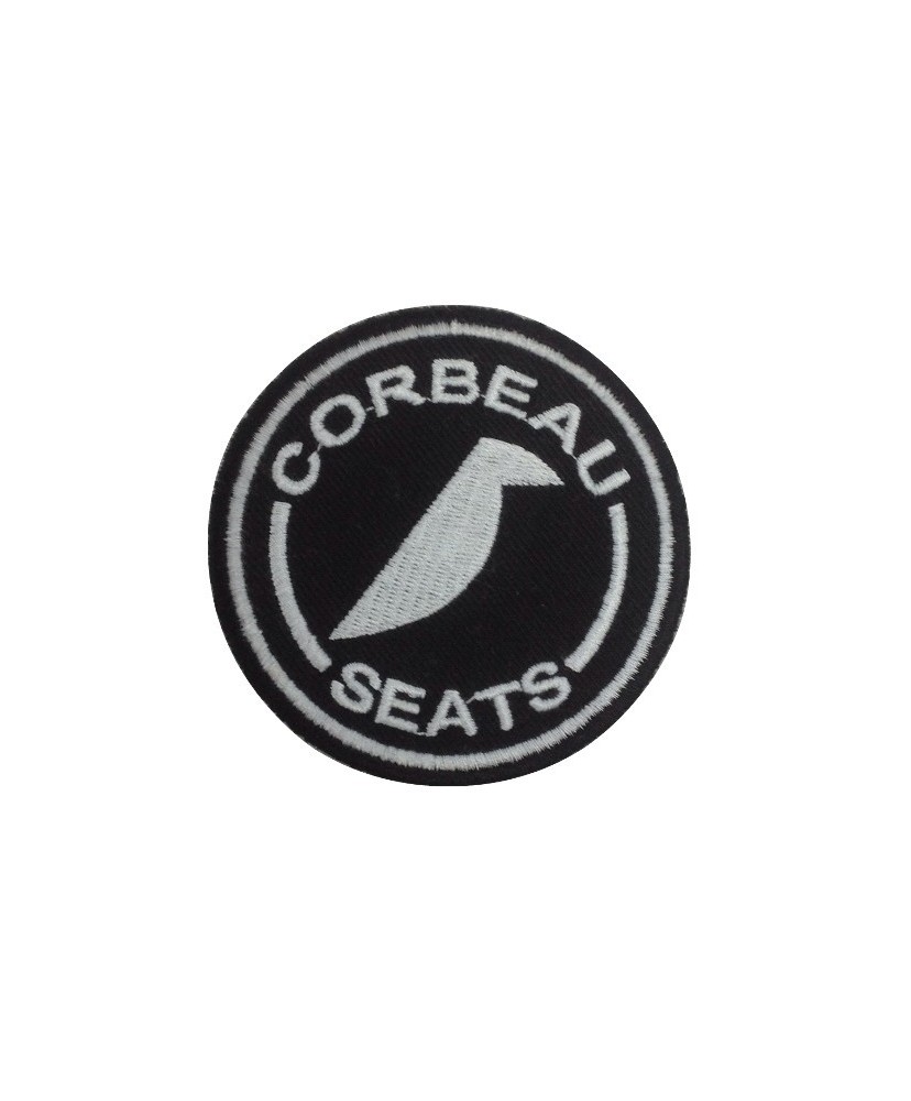 1718 Embroidered sew on patch 7x7 CORBEAU SEATS