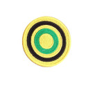 1761 Patch écusson brodé 6X6 AYRTON SENNA COULEURS CASQUE