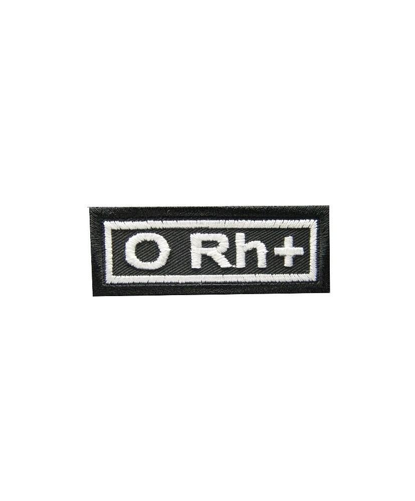 Embroidered patch 6x2.3 sanguine type O Rh +