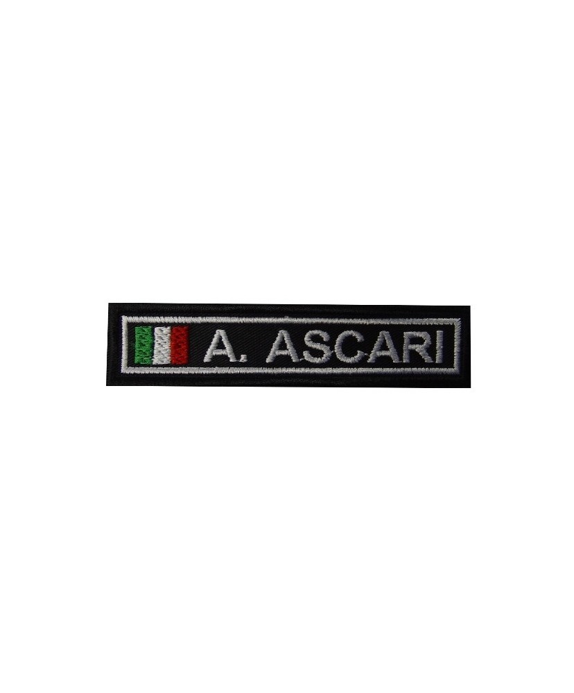 Patch emblema bordado 10X2.3 ALBERTO ASCARI ITALIA