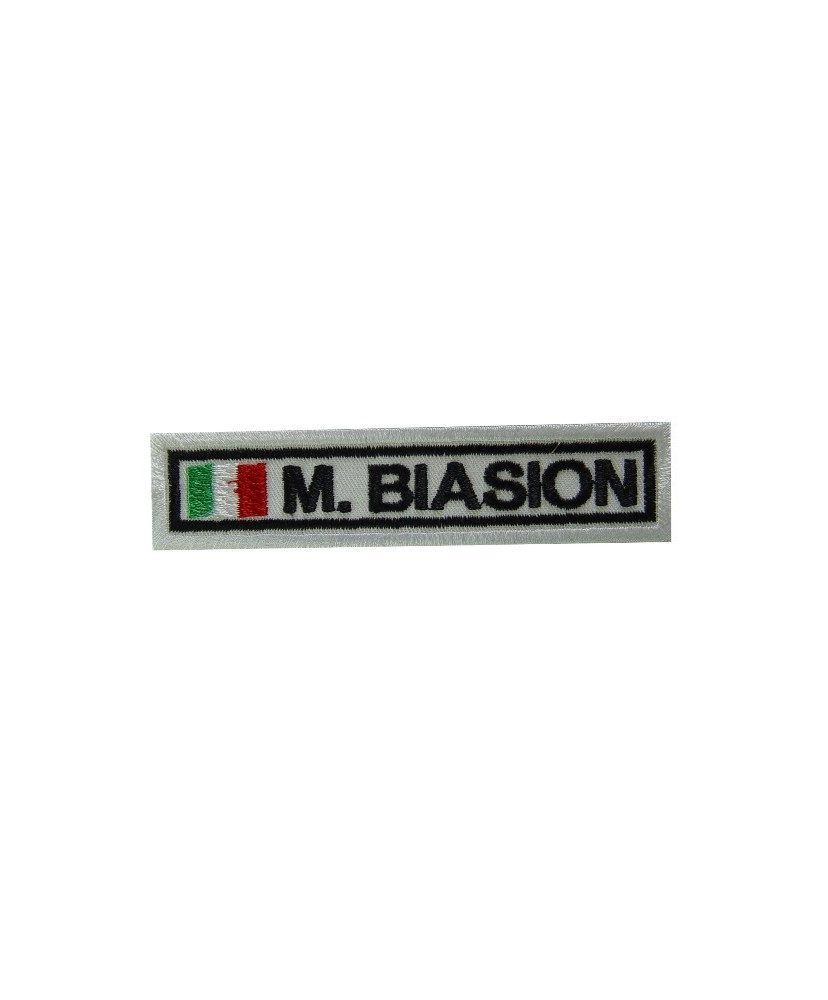 Embroidered patch 10X2.3 MASSIMO MIKI BIASION ITALY