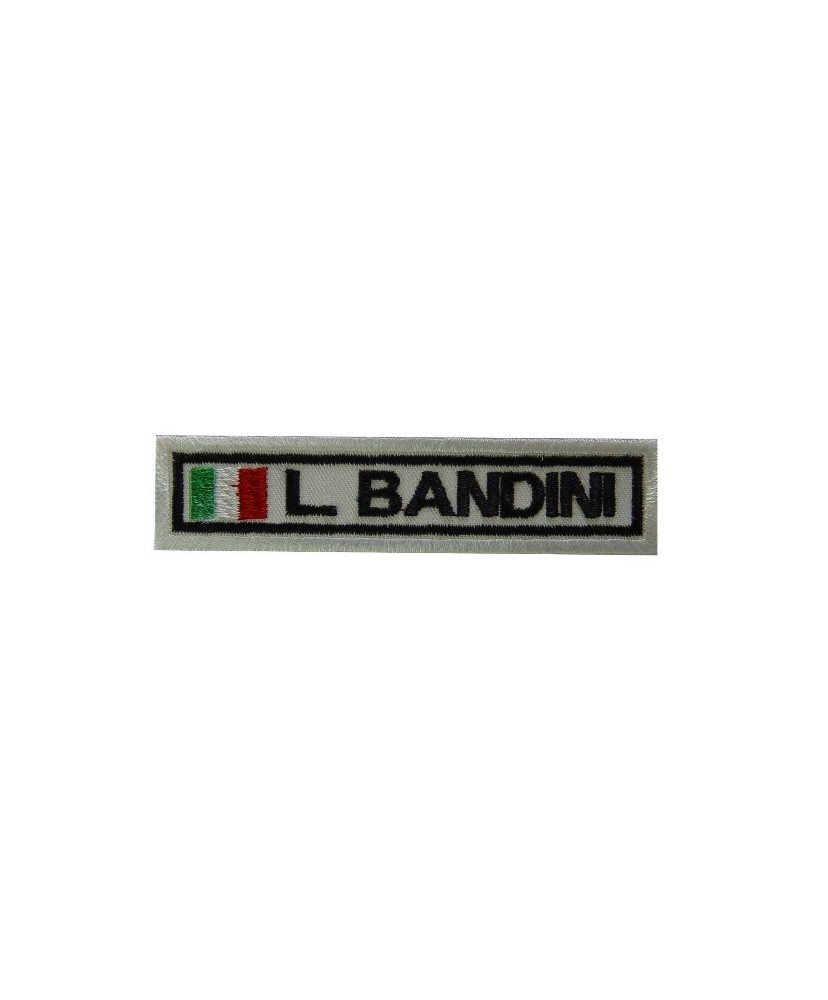 Patch écusson brodé 10X2.3 LORENZO BANDINI ITALIE