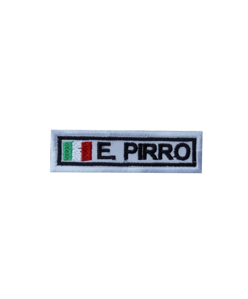 Embroidered patch 8X2.3 EMANUELE PIRRO ITALY