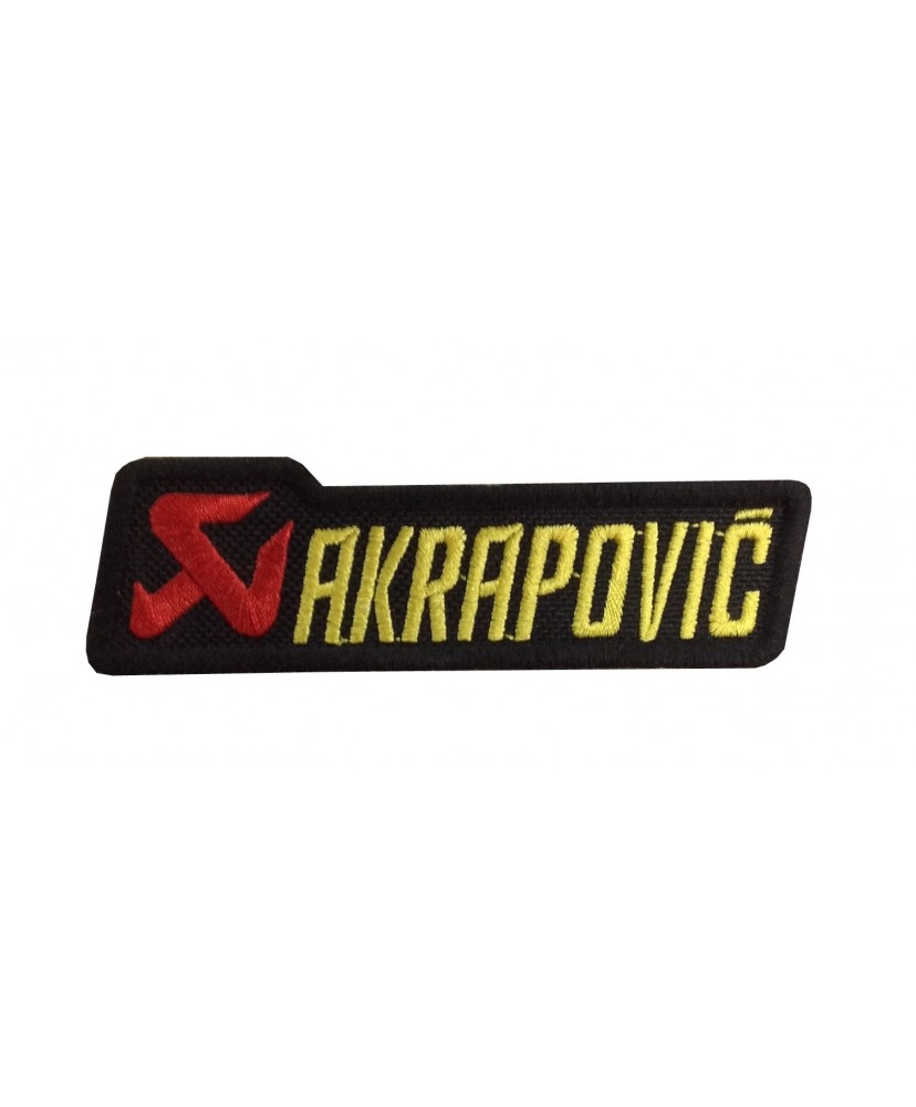 1826 Embroidered sew on patch 10x3 AKRAPOVIC
