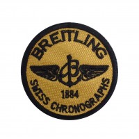 1836 Embroidered patch sew on 7x7 BREITLING SWISS CHRONOGRAPHS 1884