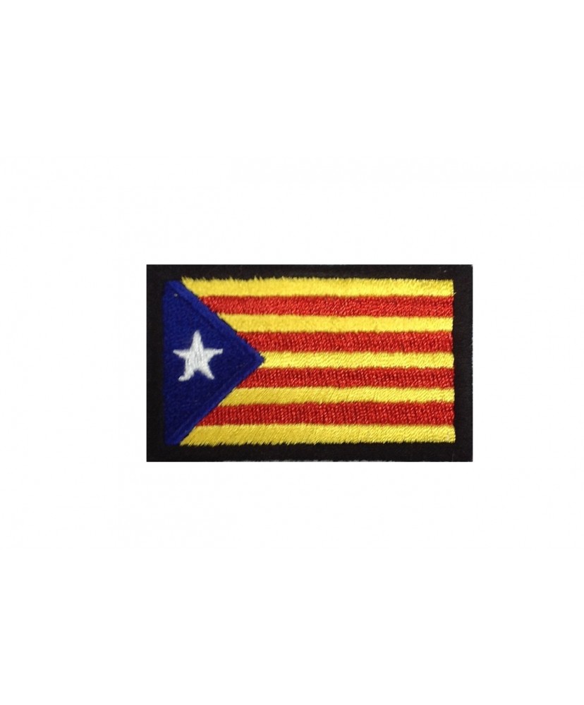 1837 Patch emblema bordado 6X3,7 bandeira CATALUNHA