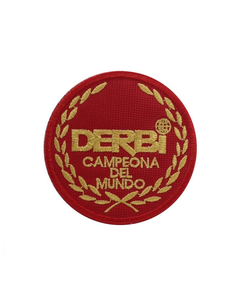 1841 Patch emblema bordado 7x7 DERBI CAMPEONA DEL MUNDO