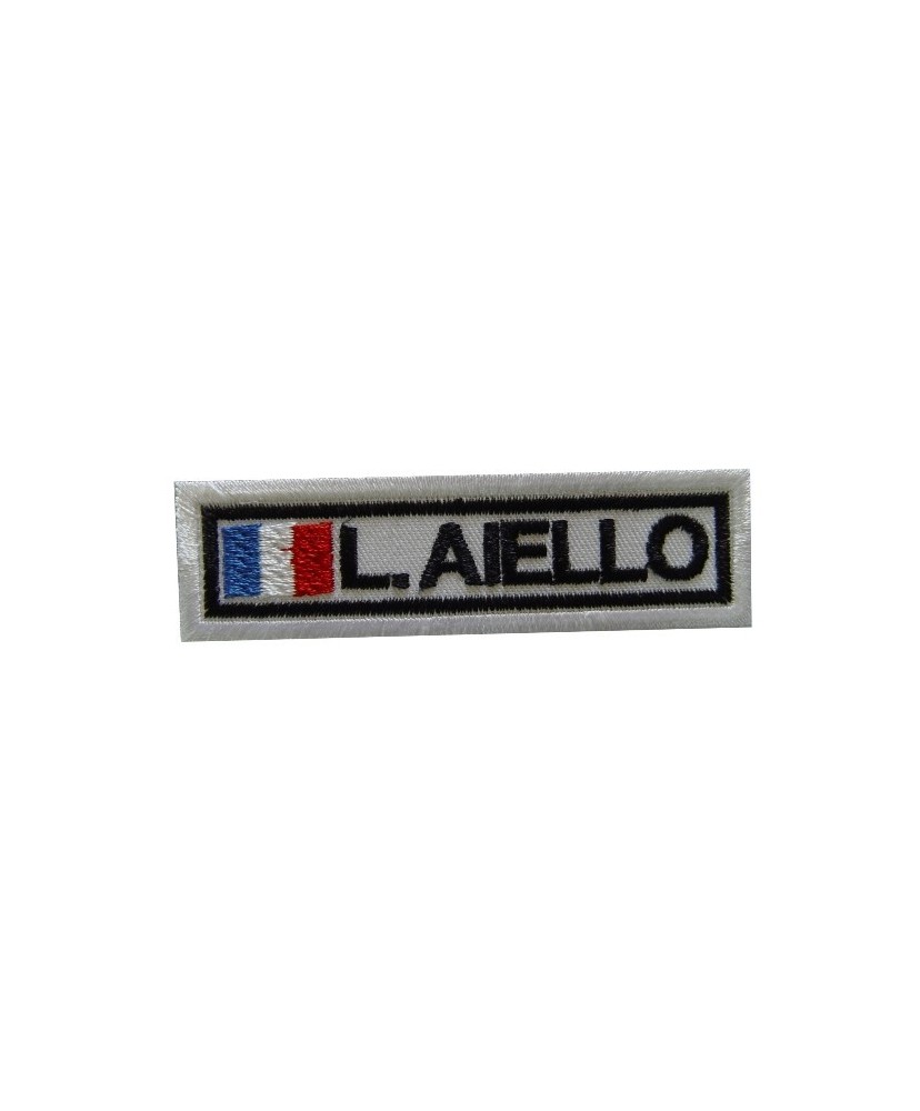 Embroidered patch 8X2.3 LAURENT AIELLO FRANCE