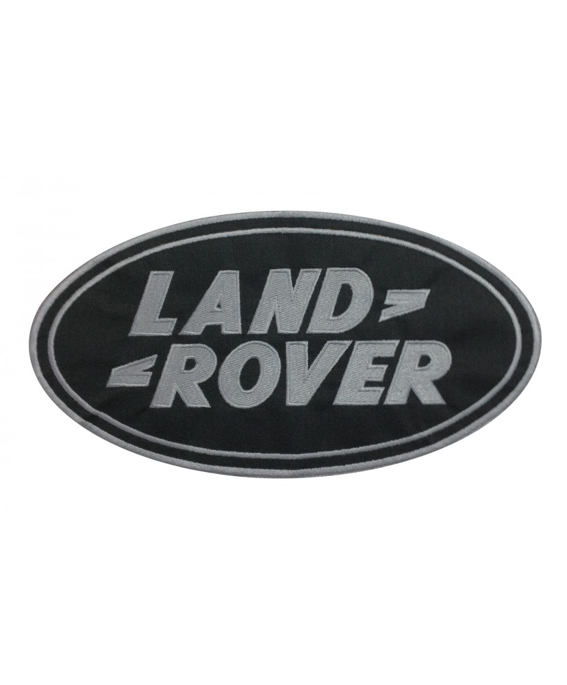 0031 Embroidered patch 25x14 LAND ROVER grey