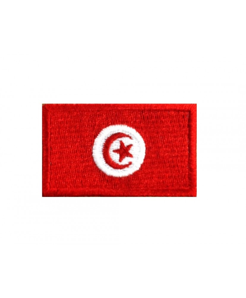 1852 Patch emblema bordado 6X3,7 bandeira TUNISIA