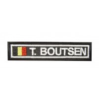 Embroidered patch 10X2.3 THIERRY BOUTSEN BELGIUM
