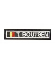 Patch emblema bordado 10X2.3 THIERRY BOUTSEN BELGICA