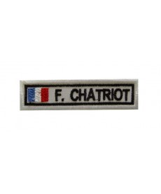 Embroidered patch 9X2.3 FRANÇOIS CHATRIOT FRANCE