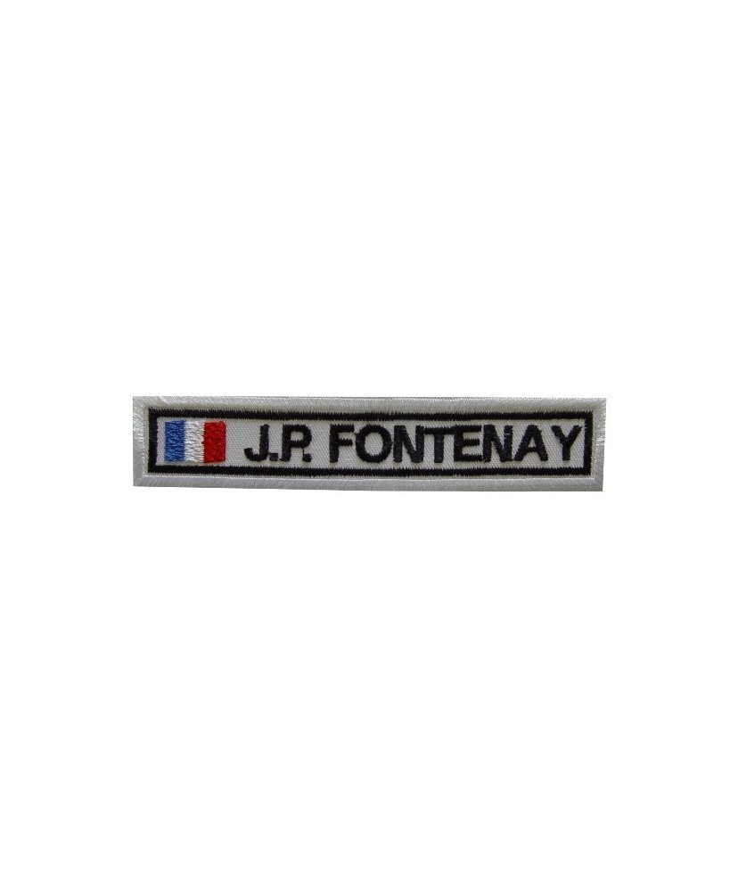 Patch emblema bordado 12X2.3 JEAN-PIERRE FONTENAY FRANÇA