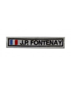 Patch emblema bordado 12X2.3 JEAN-PIERRE FONTENAY FRANÇA