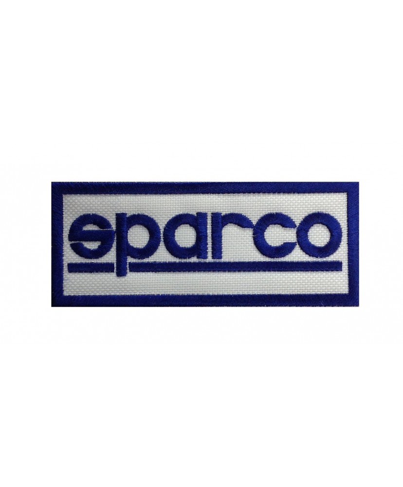 1910 Embroidered patch 10x4 SPARCO white