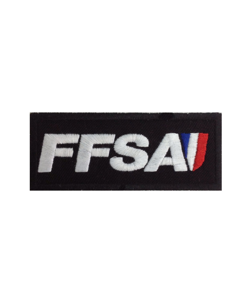 0953 Embroidered patch 10x4 FFSA FÉDÉRATION FRANÇAISE SPORT AUTOMOBILE