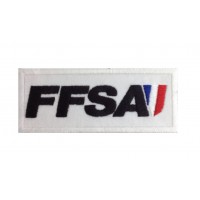0954 Patch emblema bordado 10x4 FFSA FÉDÉRATION FRANÇAISE SPORT AUTOMOBILE