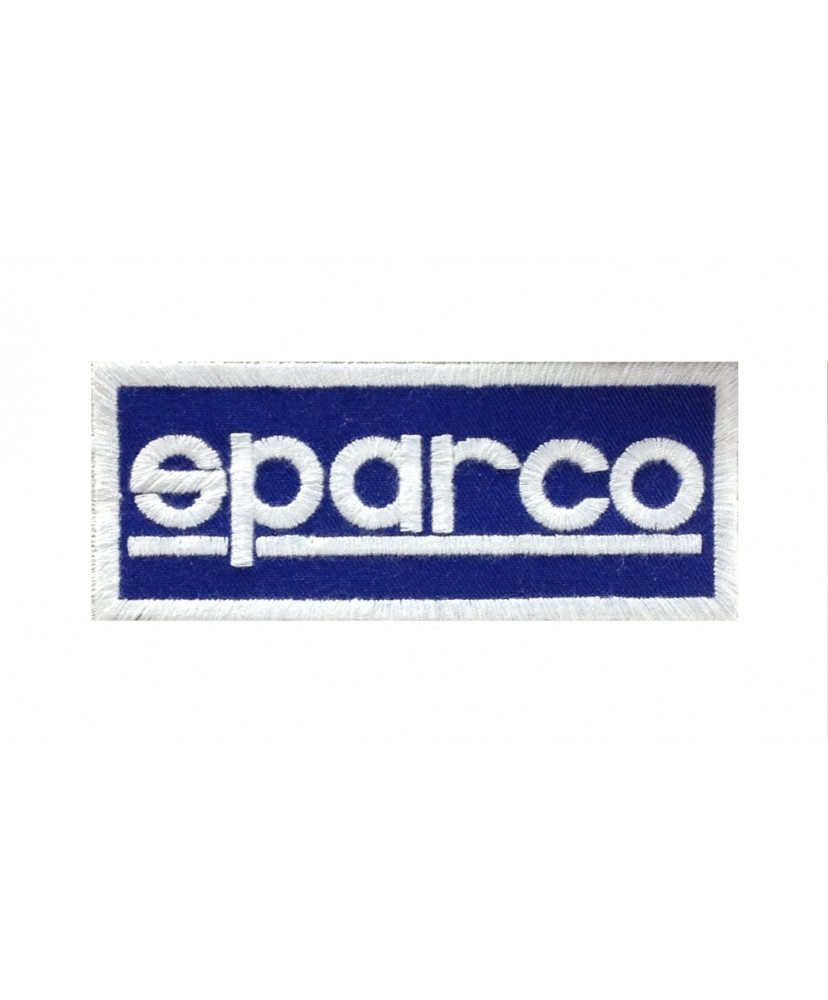 0069 Patch emblema bordado 10x4 SPARCO azul royal