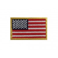 0134 Parche emblema bordado 6X3,7 bandeira ESTADOS UNIDOS USA