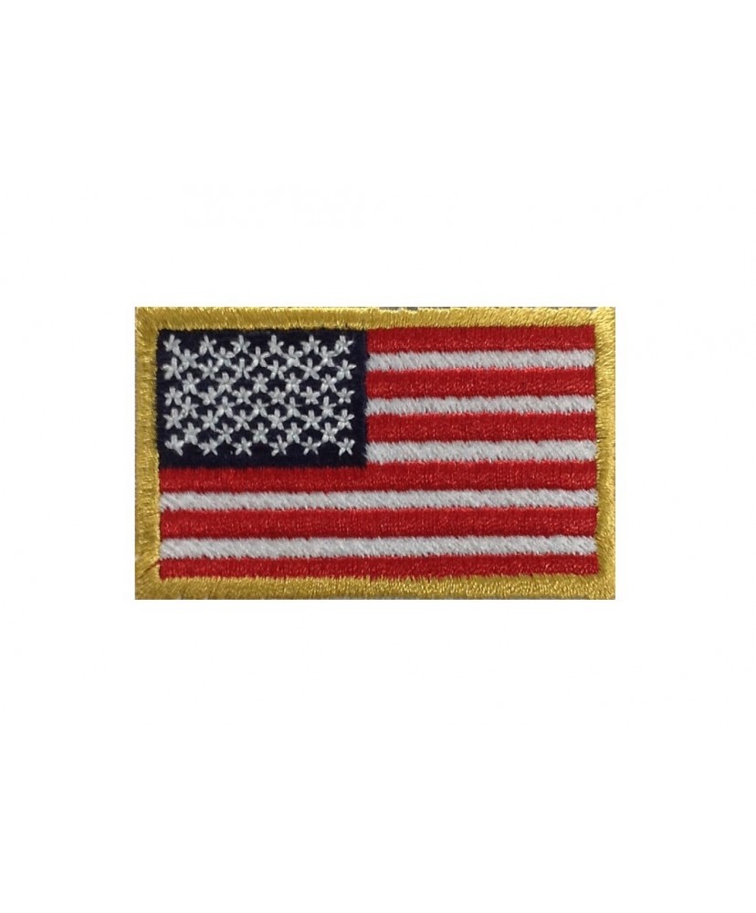 0134 Patch emblema bordado 6X3,7 bandeira ESTADOS UNIDOS USA
