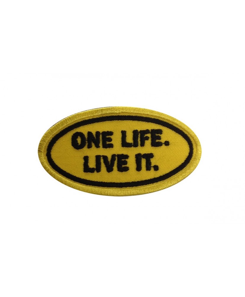 1955 Patch emblema bordado 9x5 ONE LIVE - LIVE IT