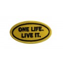 1955 Parche emblema bordado 9x5 ONE LIFE - LIVE IT