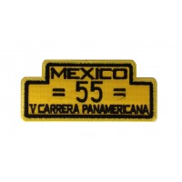 1980 Patch écusson brodé 10x4 PORSCHE 550 SPYDER 5º CARRERA PANAMERICANA 1954