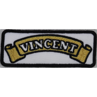 2037 Embroidered patch 10x4 VINCENT