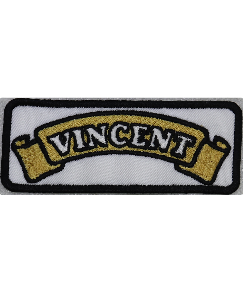 2037 Embroidered patch 10x4 VINCENT