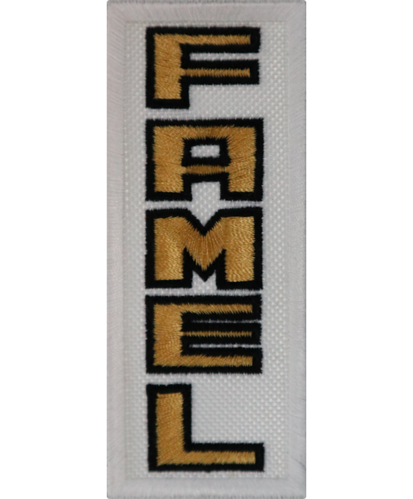 2050 Parche emblema bordado 10x4 FAMEL