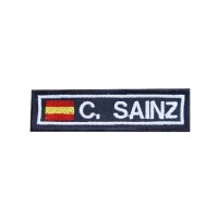 Embroidered patch 8X2.3 CARLOS SAINZ SPAIN