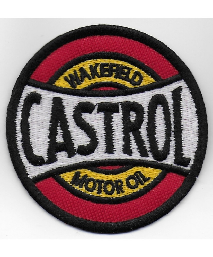 1714 Embroidered sew on patch 7x7 CASTROL WAKEFIELD MOTOR OIL