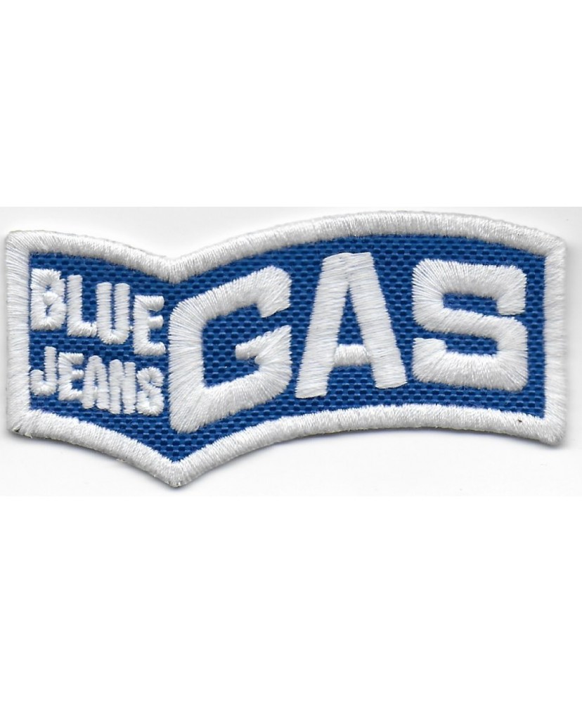 Patch emblema bordado 8x4 GAS BLUE JEANS