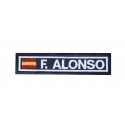 Patch emblema bordado 10X2.3 FERNANDO ALONSO ESPANHA