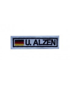 Embroidered patch 8X2.3 UWE ALZEN GERMANY