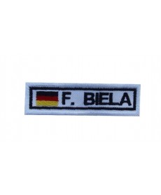 Embroidered patch 8X2.3 FRANK BIELA GERMANY